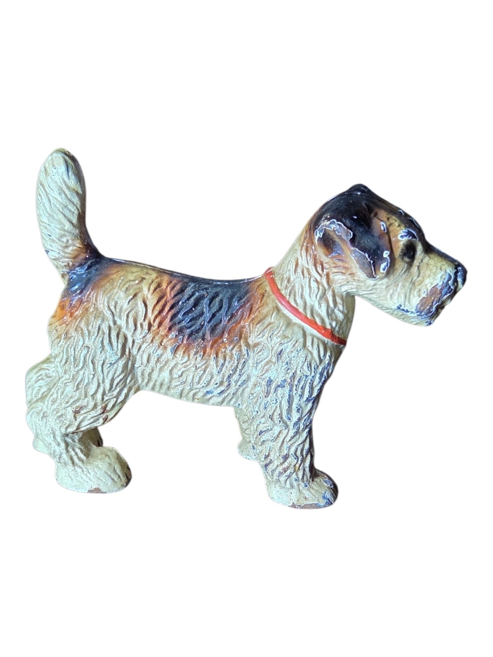 Vintage Dog Figurine with Tan, Brown and Black Coat